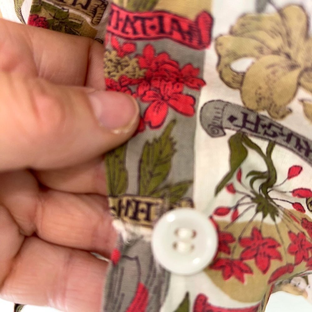 Sherry Lynn Leisure Wear Romper Skirt Set Womens Large L Vintage Botanical Print - Picture 15 of 16